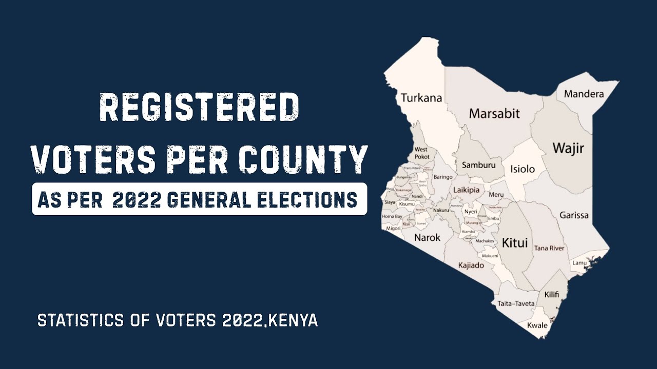 Registered Voters Per County in Kenya (2022 General Elections) | Full County Breakdown & Statistics