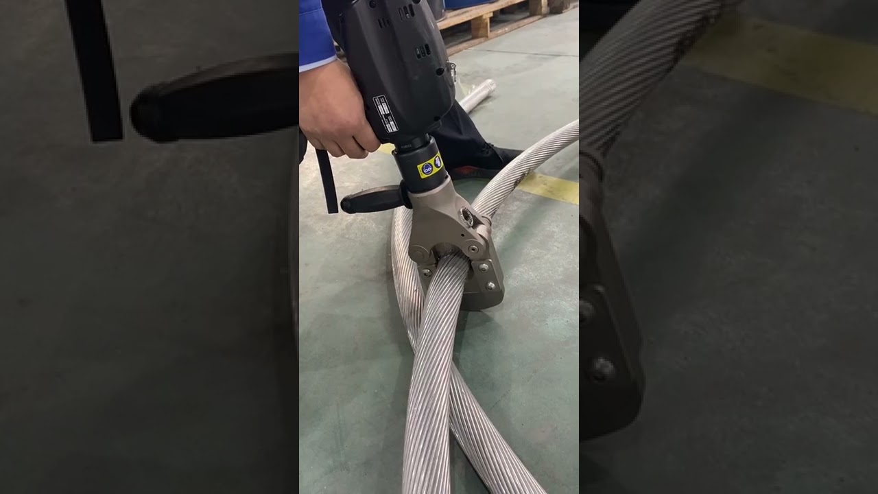 40 secs cut ACSR 1250mm2 & Cu/Al cable steel wire&rope portable battery operated hydraulic cutter  A