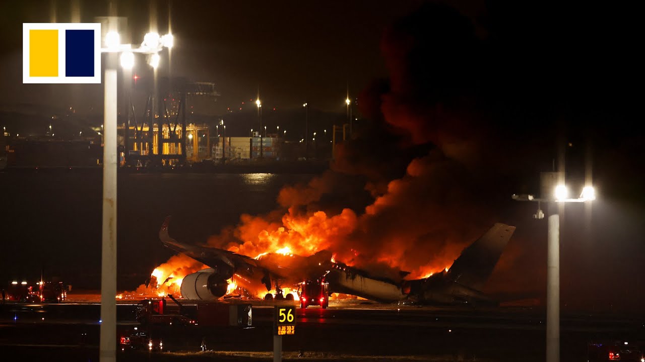 WATCH LIVE: All passengers evacuated after Japan Airlines plane catches fire at Haneda Airport