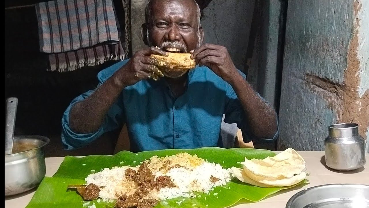 Beef Nalli Eating Challenge | White Rice,Sambar, Beef Nalli Curry, Appalam | Saapattu Beeman