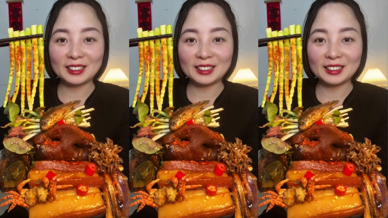 Satisfying Mukbang: Eating Bacon and Pork Belly with Jin 🐷🔥 So Delicious and Full of Flavor!