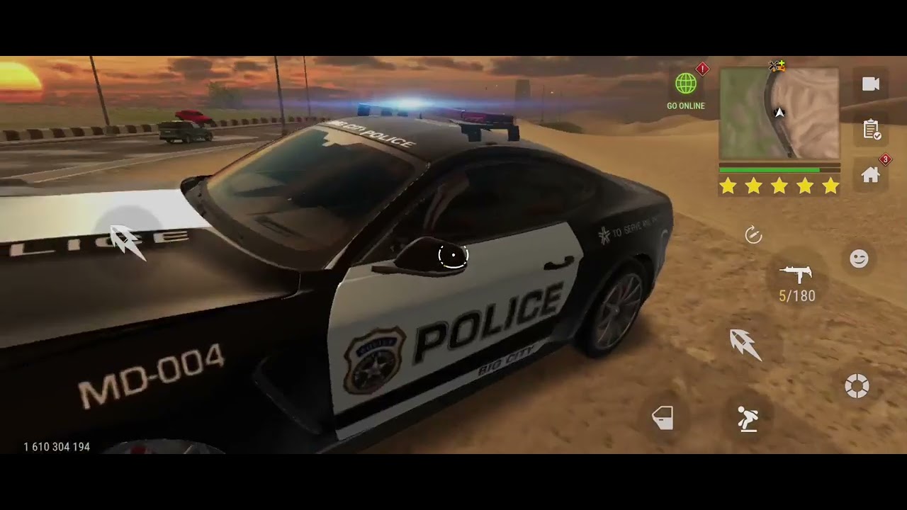 MadOut2 Big City Online 5 star police car chase in first person