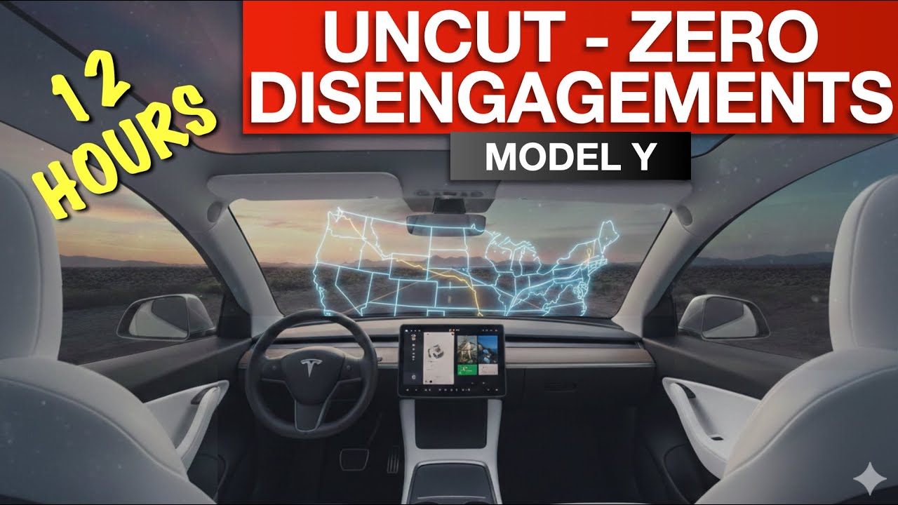 Tesla Model Y - Full Uncut Stream of 45 Hour Non-Stop FSD Intervention Free Drive Coast to Coast