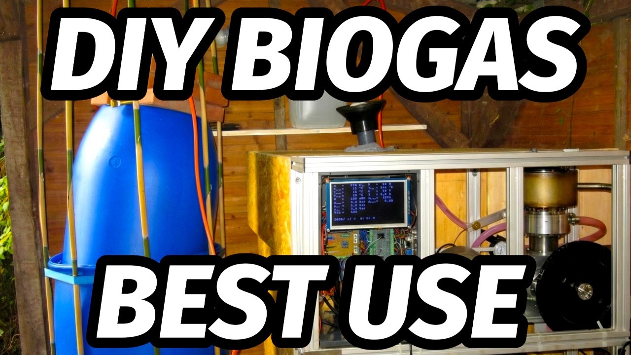 Most cheap energy with self made biogas [ DIY Stirling micro CHP ]