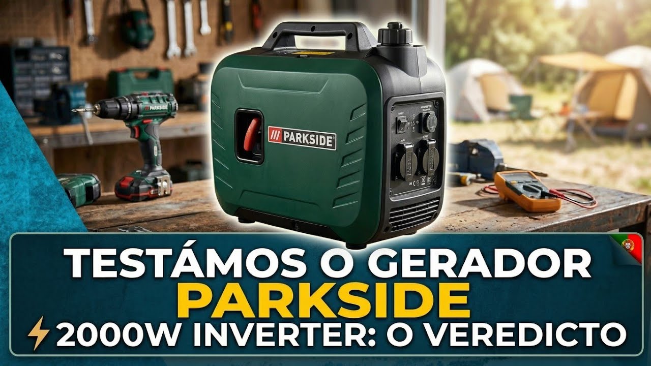 NOVO GERADOR GASOLINA 2000W PARKSIDE     (NEW GASOLINE GENERATOR 2000W PARKSIDE)