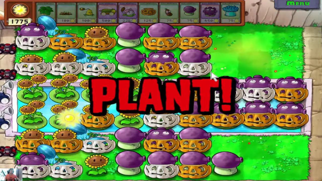 Plants Vs Zombies Survival Endless 45 Flags (Found the formation to win)