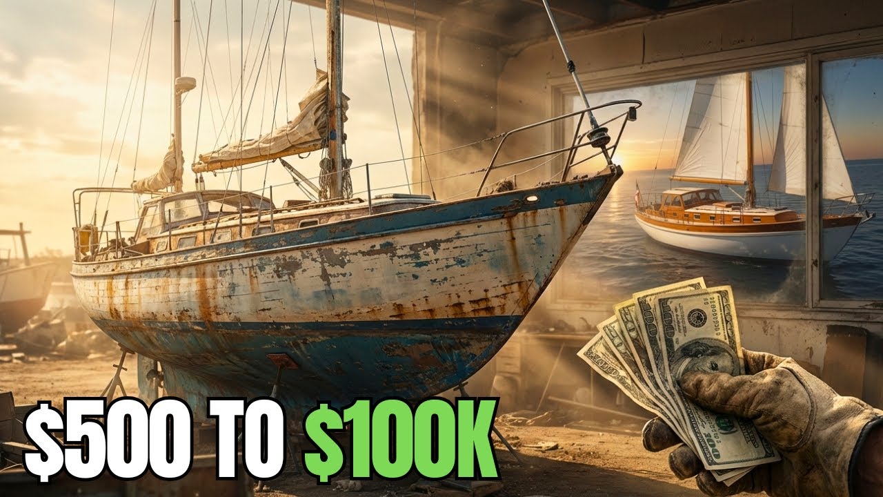 Bought a Rare American Sailboat for ONLY $500 at Auction – Restored & Sold for $100K!