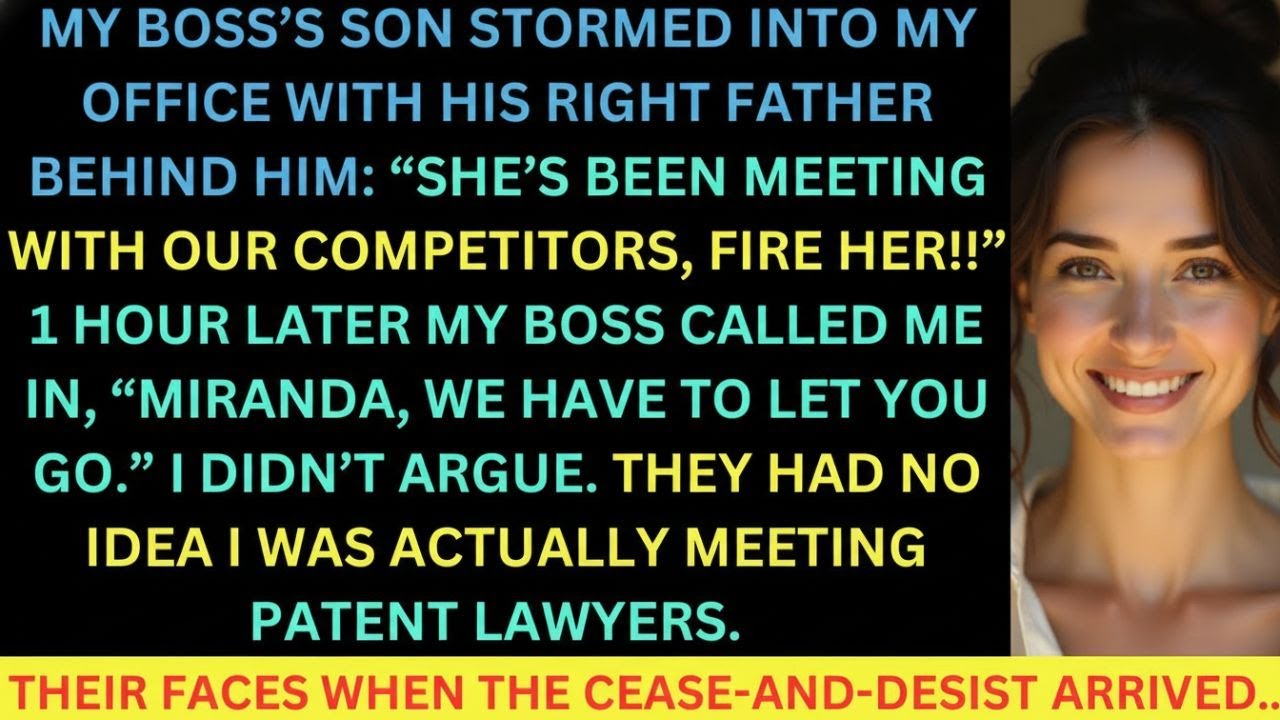 My Boss's Son Thought He Fired Me For 'Betrayal,' He Had No Idea I Had Patent Lawyers Waiting...