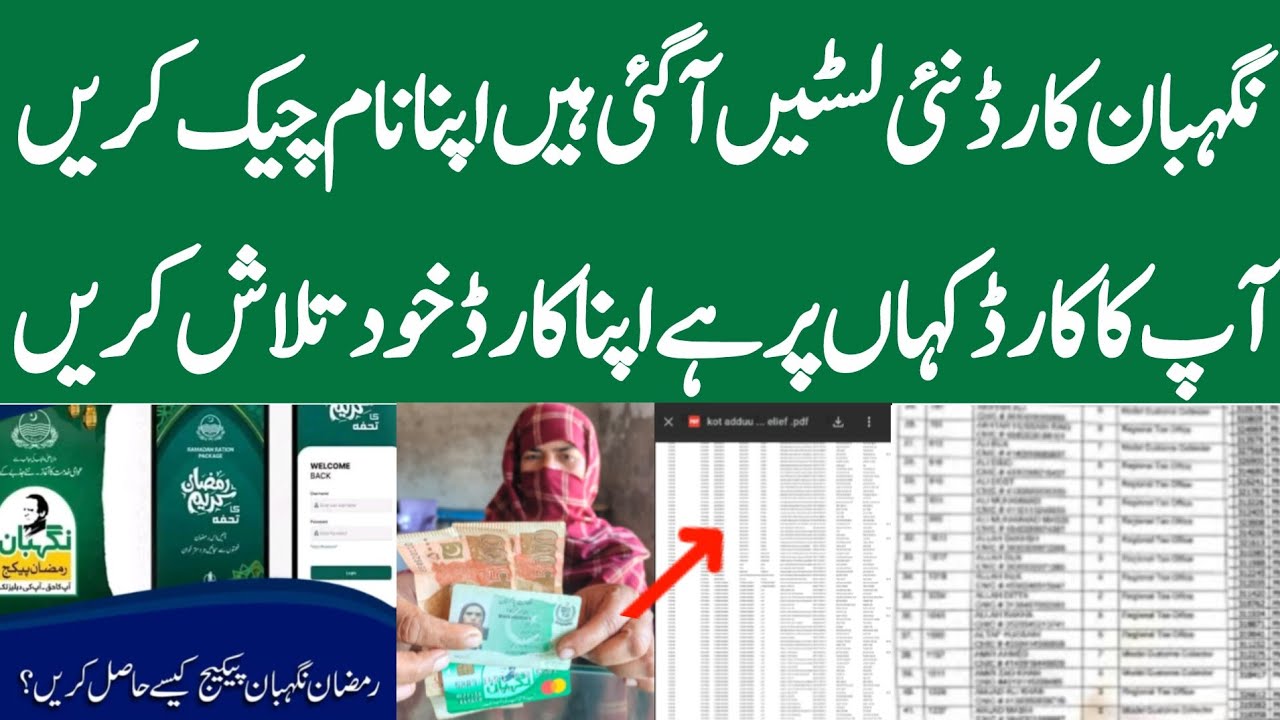Nigehban Card Online kaise check kare | Ramzan Package Check karne ka tarika | 9999 Ramzan Package 