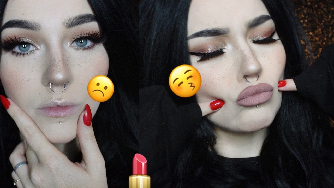 how i make my lips appear fuller with lots of lipstick & lipliner