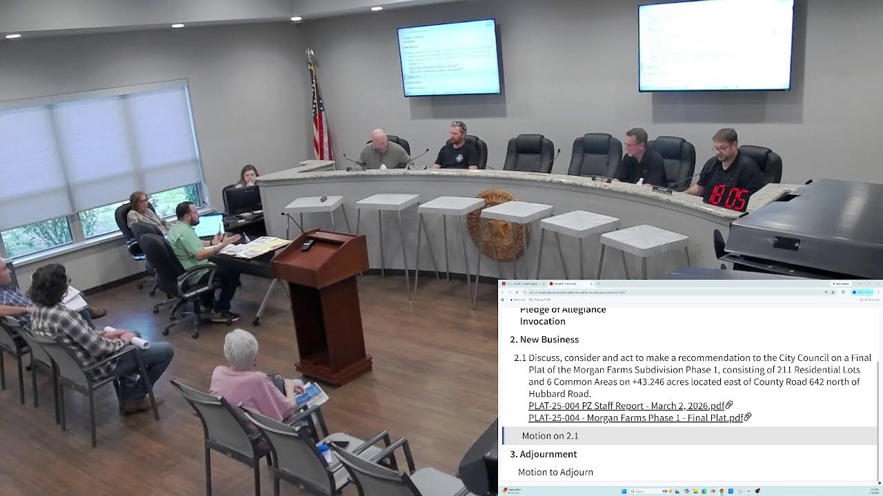 Planning & Zoning Commission Meeting - March 2, 2026