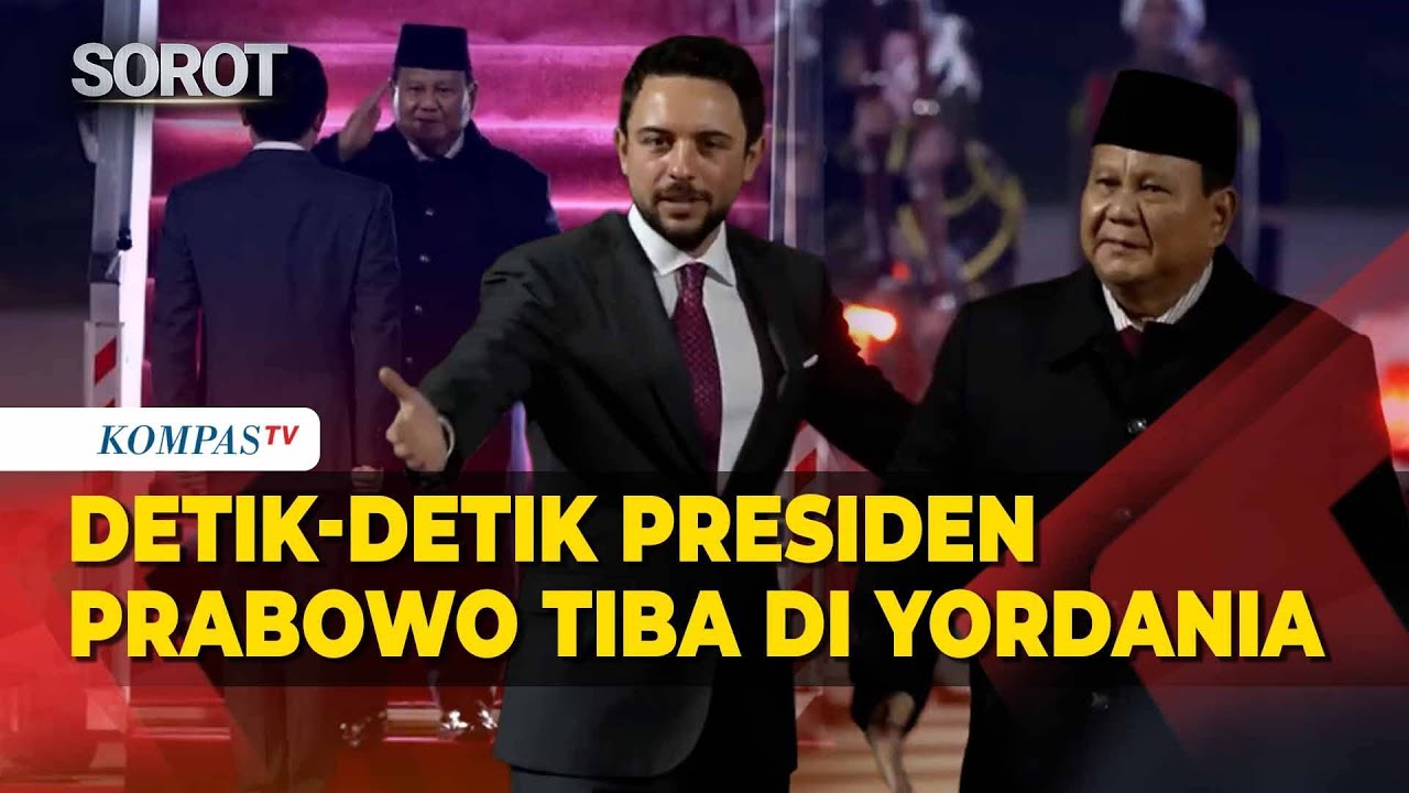 Detik-Detik Presiden Prabowo Tiba di Yordania, Disambut Langsung Putra Mahkota
