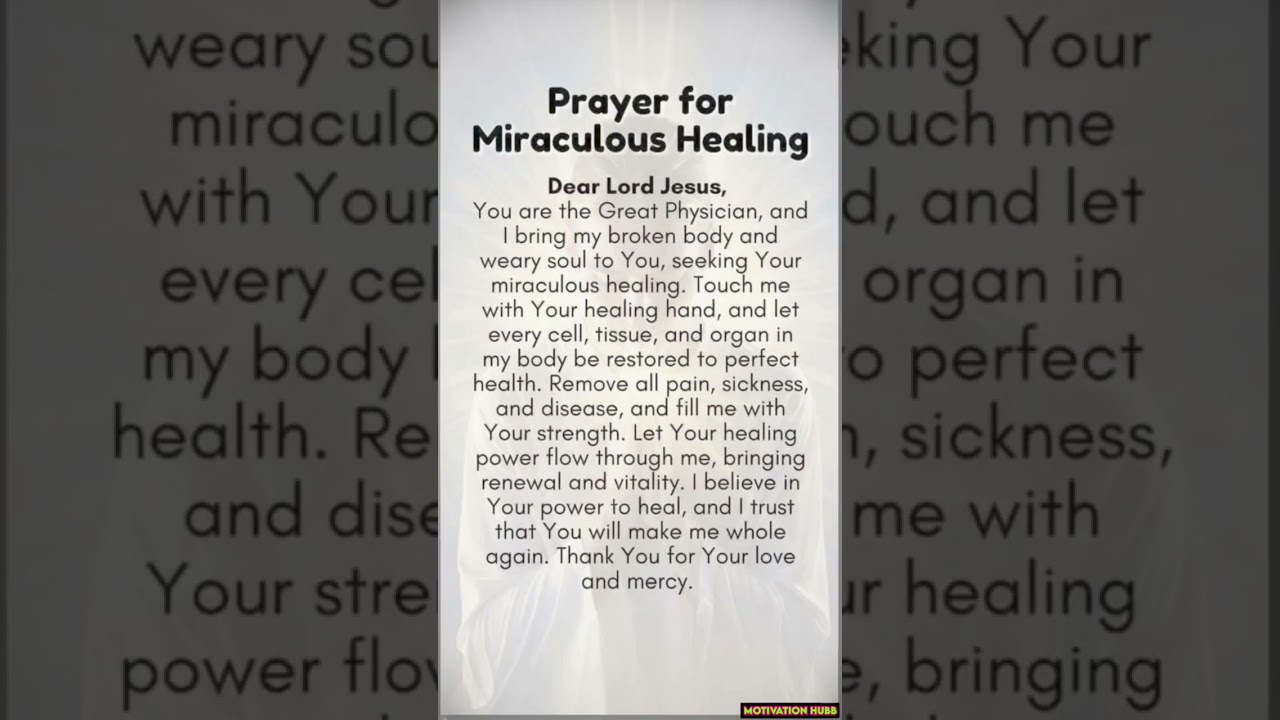 🙏 A Powerful Prayer for Miraculous Healing 💖 #shorts #miracleprayer #prayer