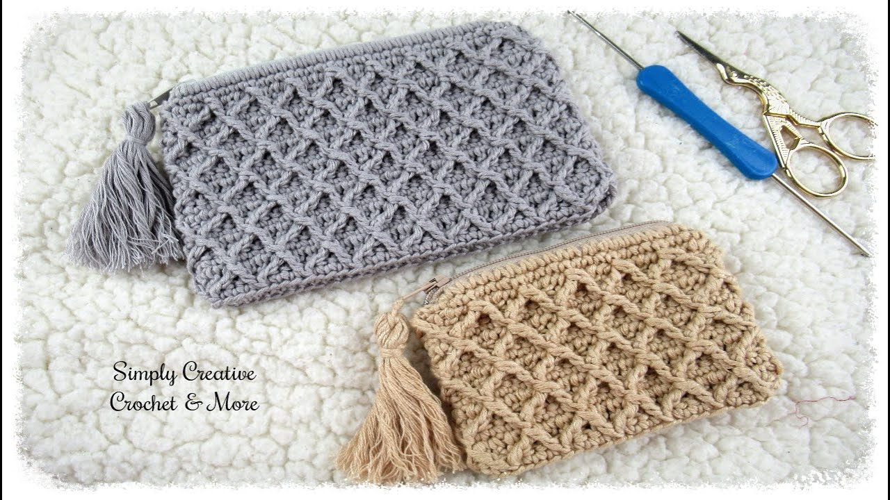 Crochet Diamond Stitch Purse | From Zipper