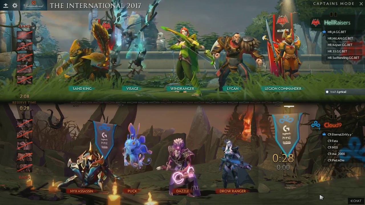 Cloud9 vs HellRaisers Game 1   TI7  Group Stage dota live sing sing miracle dota highlights