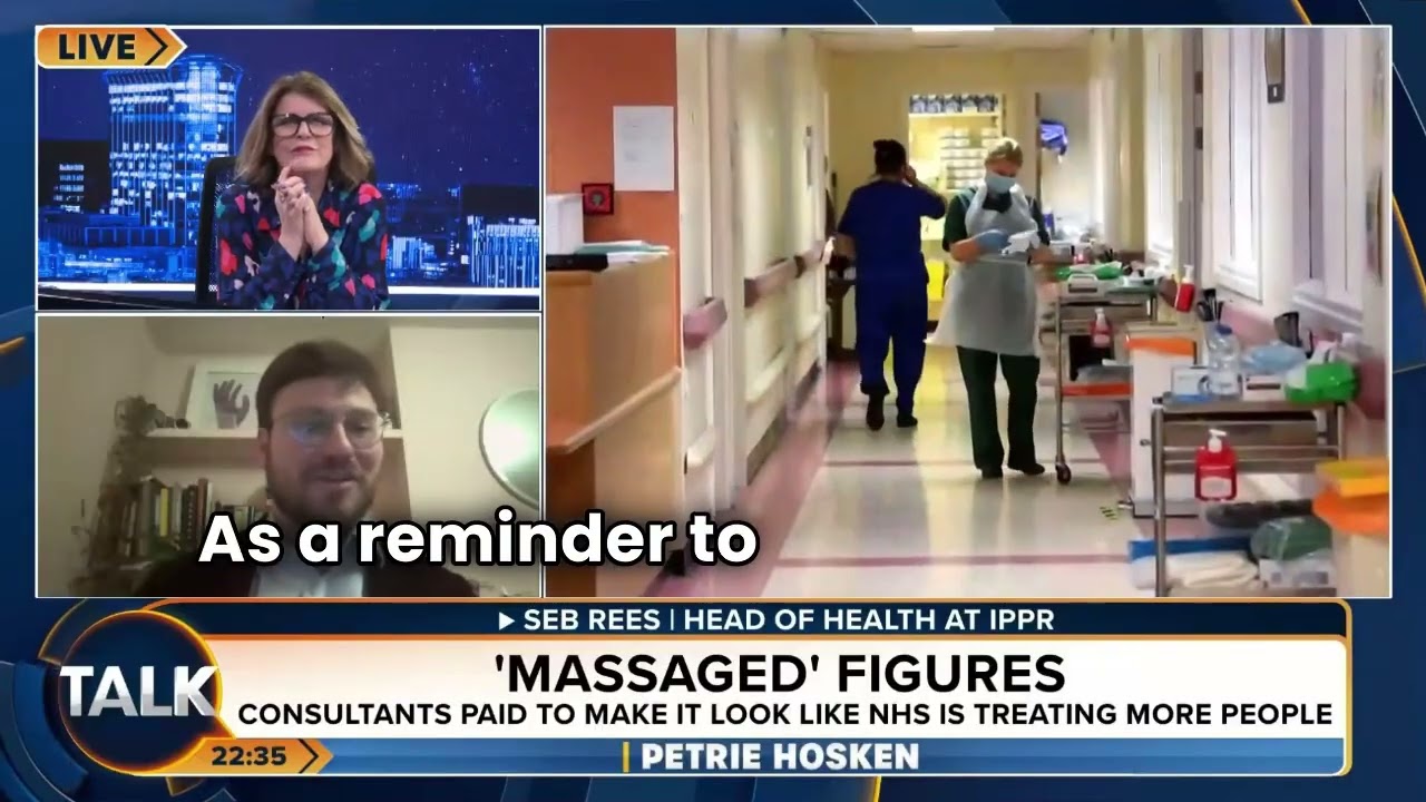 Seb Rees on TalkTV discussing NHS waiting lists