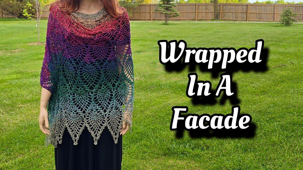 Learn To Crochet Pineapple Stitch Rectangle Wrap Tutorial - Wrapped In A Facade