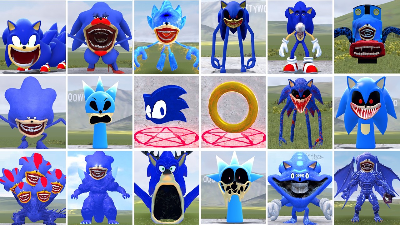 I PLAYED DEATHMATCH GAME WITH ALL SONIC TAPES FAMILY VS MECHA TITAN SONIC in Garry's Mod!