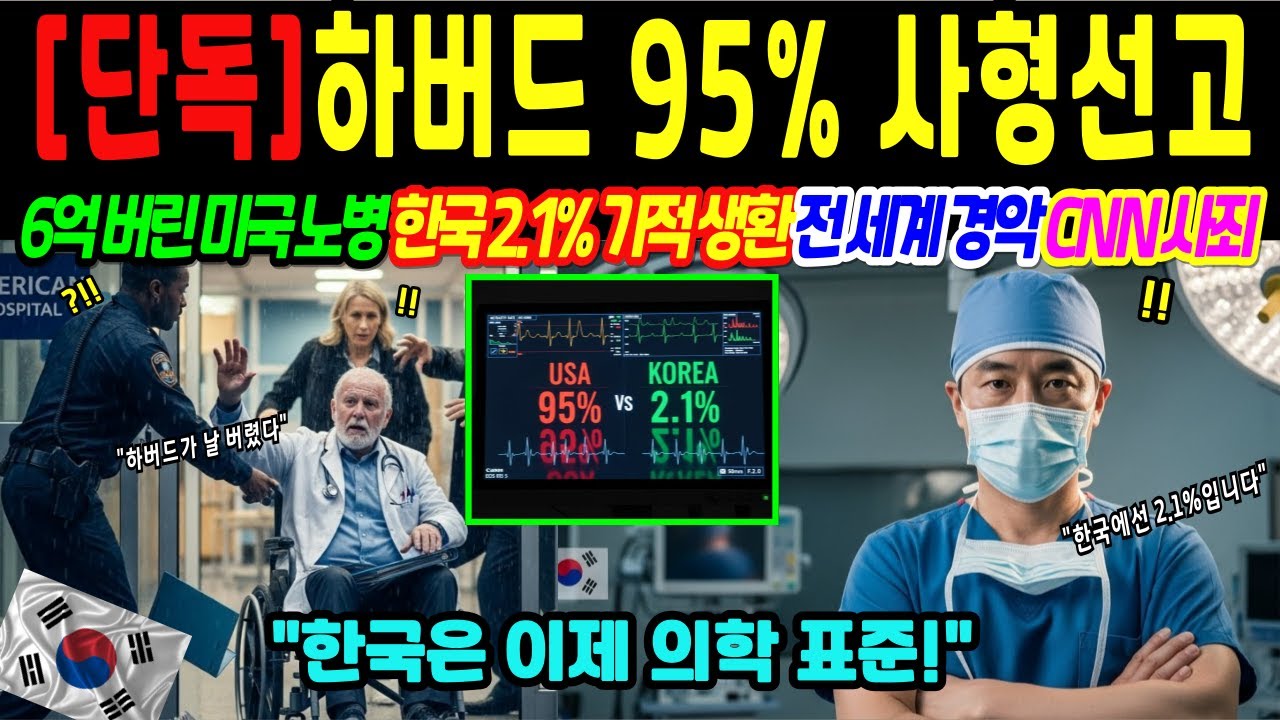 하버드 전설 95% 사망선고에 6억 버리고 입국, 한국 2.1% 기적에 전 세계 경악한 CNN 사죄 [해외감동사연]