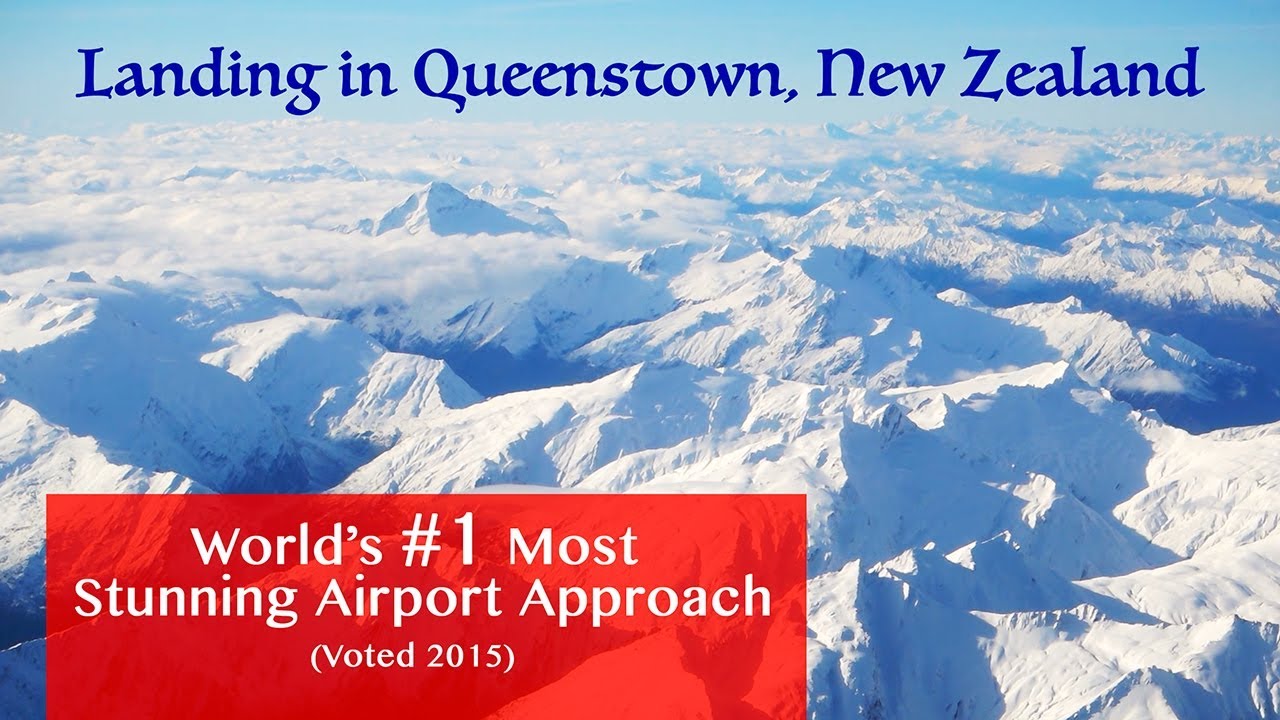 Landing in QUEENSTOWN New Zealand | WINTER Snow Mountains + Clear Day