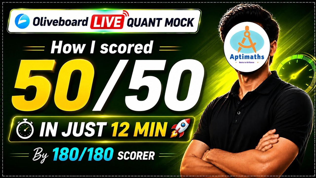 🚀 How I Scored 50/50 in Just 12 Minutes 🔥| Oliveboard Quant Mock | SSC CGL 2026