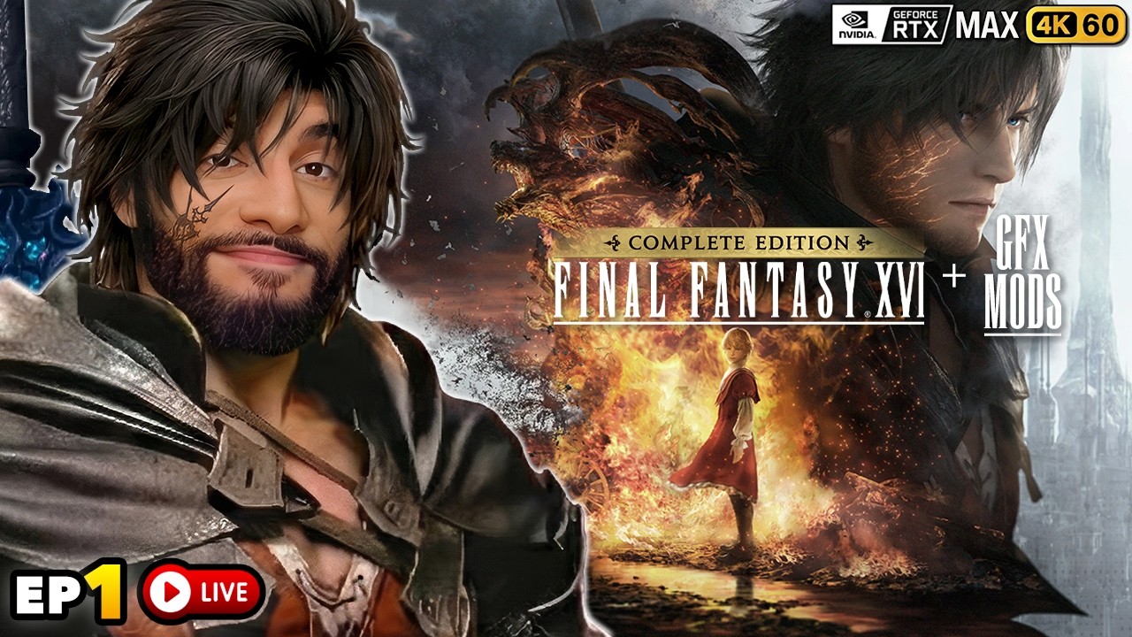 Final Fantasy XVI | Ep. 1 | LIVE – First Playthrough in 4K 60FPS with Graphics Mods