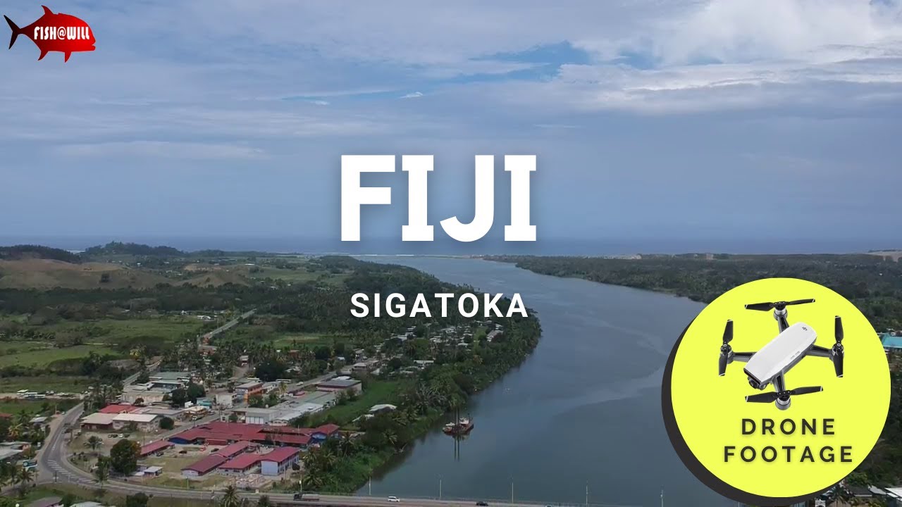 Fiji Travel - Sigatoka Town Drone Footage