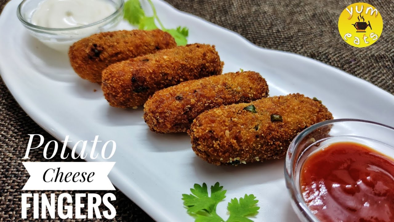 Potato Cheese Fingers | Cheese Filled Potato Fingers | Holi Special Snacks - Easy To Make