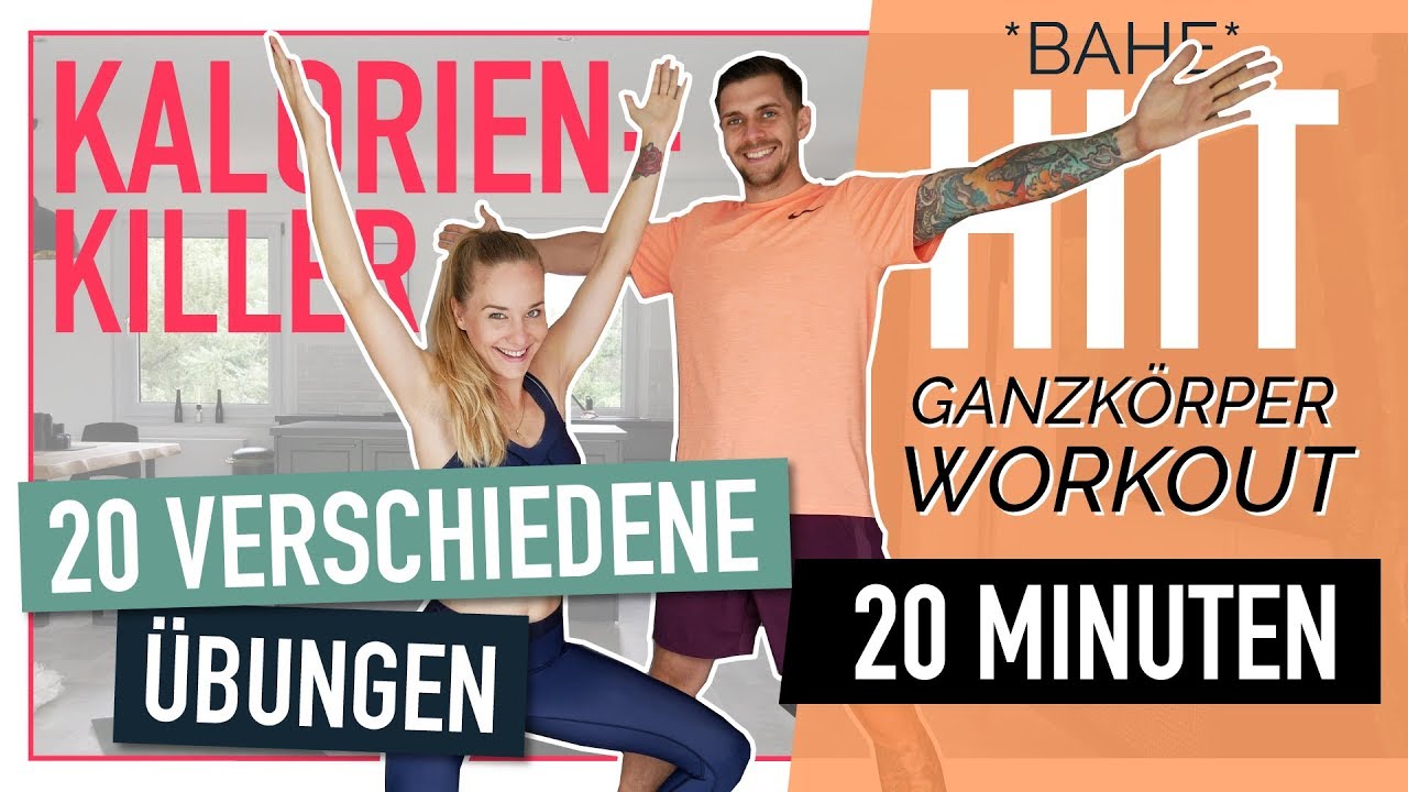 20 Kalorienkiller HIIT Übungen für zu Hause – effektiv Fett verbrennen | *BAHE*
