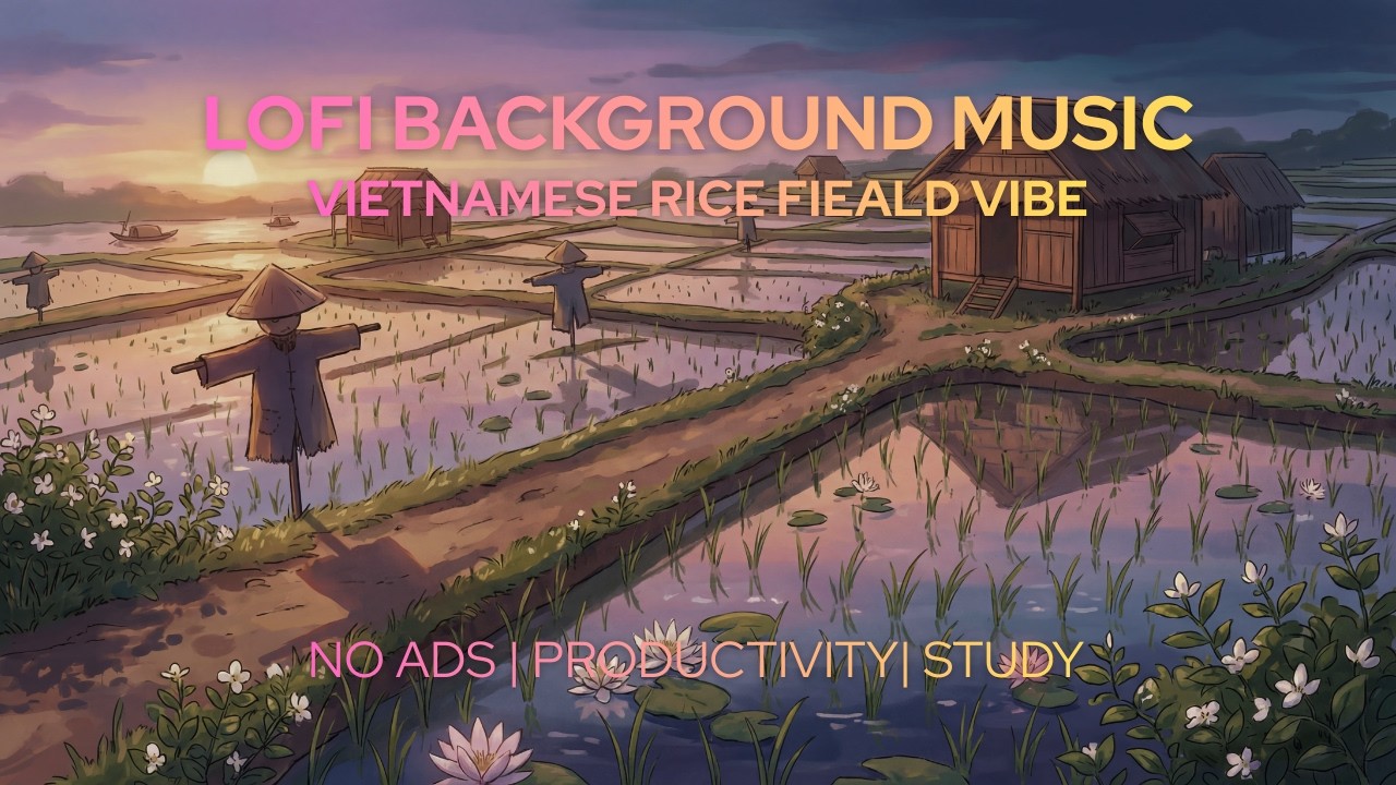 Vietnamese rice field | Chillhop Acoustic Lo-fi Music (No Vocals)