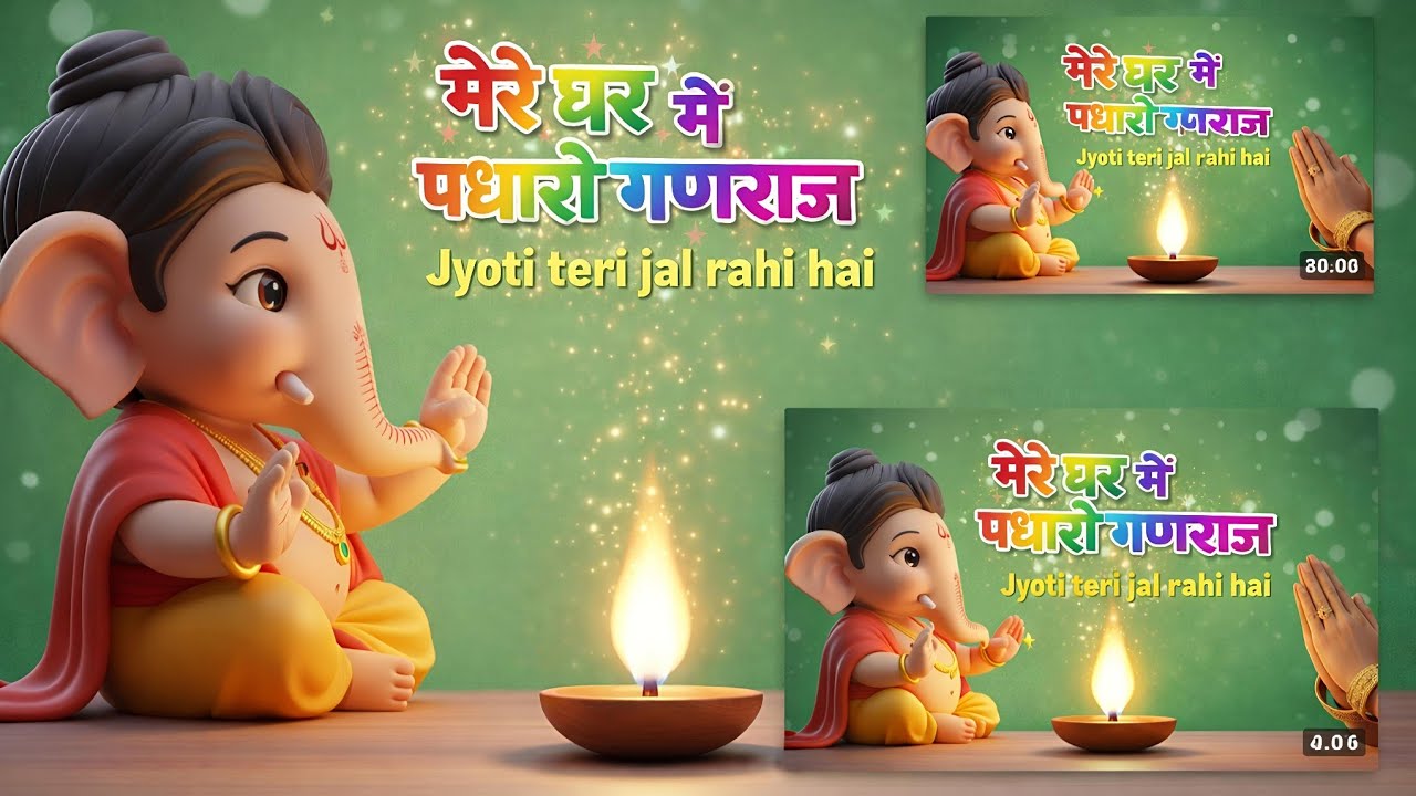 सुप्रभात गणेशवंदना #mere ghar me padharo मेरे घर में पधारो गणराज // #hemrajsainimalarnadungarsong