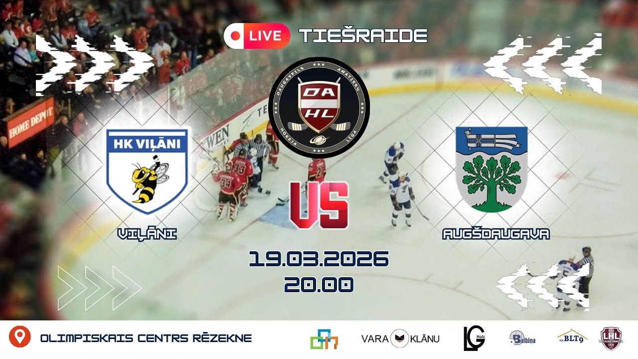 19.03.2026 - DAHL - VIĻĀNI vs. AUGŠDAUGAVA