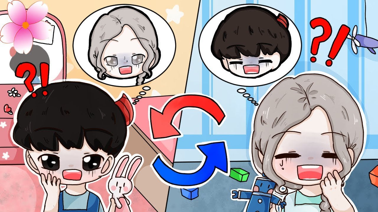 42화) 남매가 몸이 바뀌었어요! 현실남매를 보여주지 [엄마가된플레르시즌2 가족상황극] - [플레르TV]