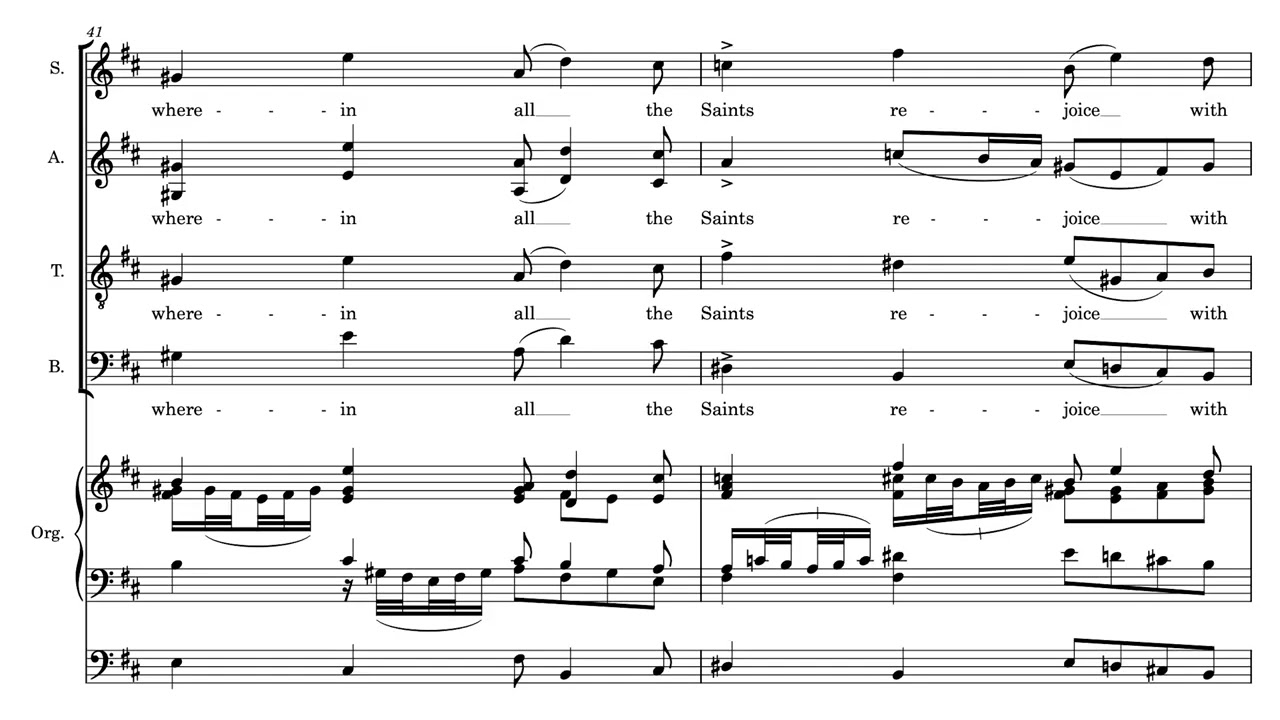 Basil Harwood - O how glorious is the Kingdom (score video)