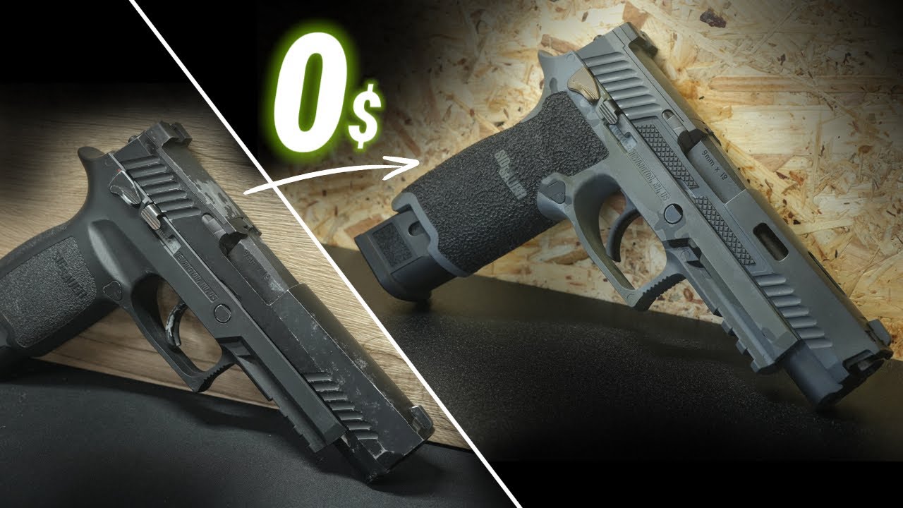 repaired the paint on a VFC P320 M17 and customized its appearance