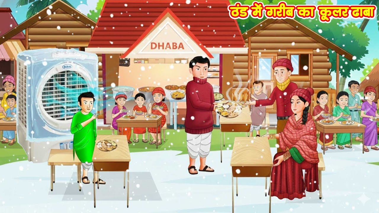 Kahani - ठंड में गरीब का कूलर ढाबा | Cartoon Videos | Hindi Stories | Saas Bahu | Moral Kahaniyan
