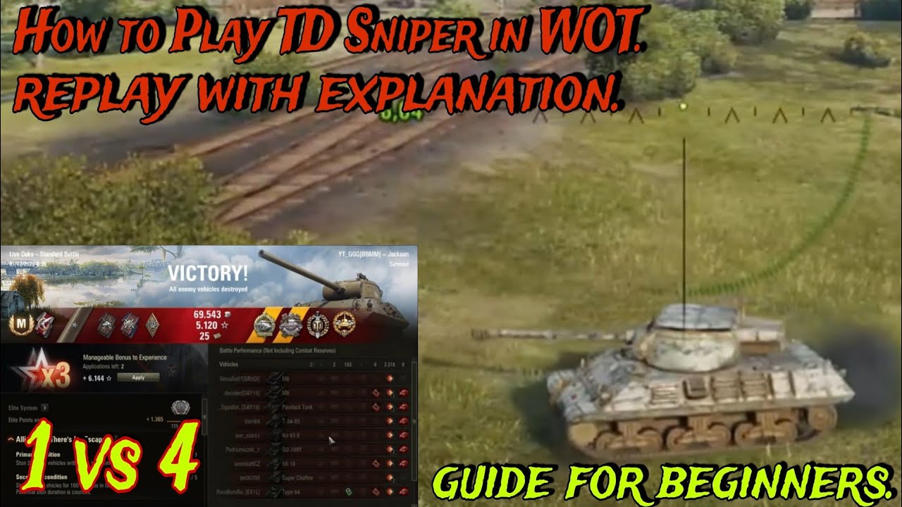 M36 JACKSON - 9 kills 3.2k damage. beginner's guide with explanations. how to play TD sniper in WOT.