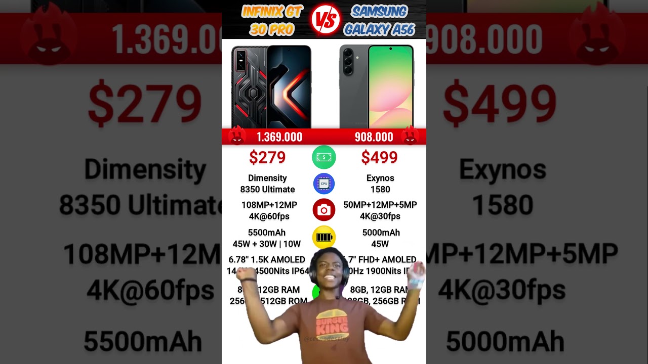 Infinix GT 30 Pro vs Samsung A56 💀💀 #infinixgt30pro #samsunga56 #infinixgt20pro
