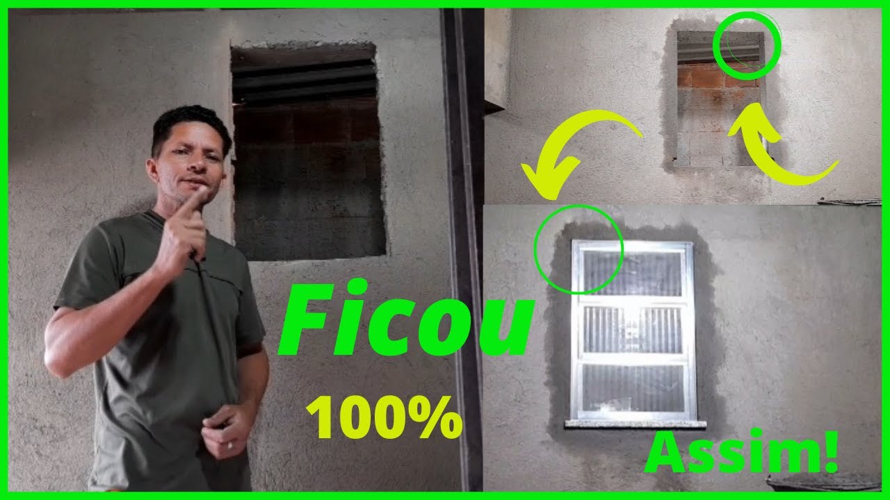 Como fazer o requadro (esquadro) dejanela de banheiro, pra janela de aluminio