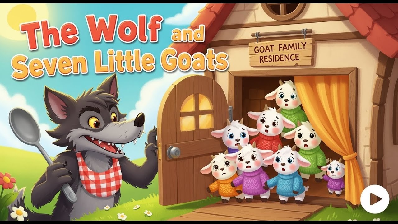 The Wolf and the Six Goats 🐐 | Kids Bedtime Story | Brothers Grimm Fairy Tale