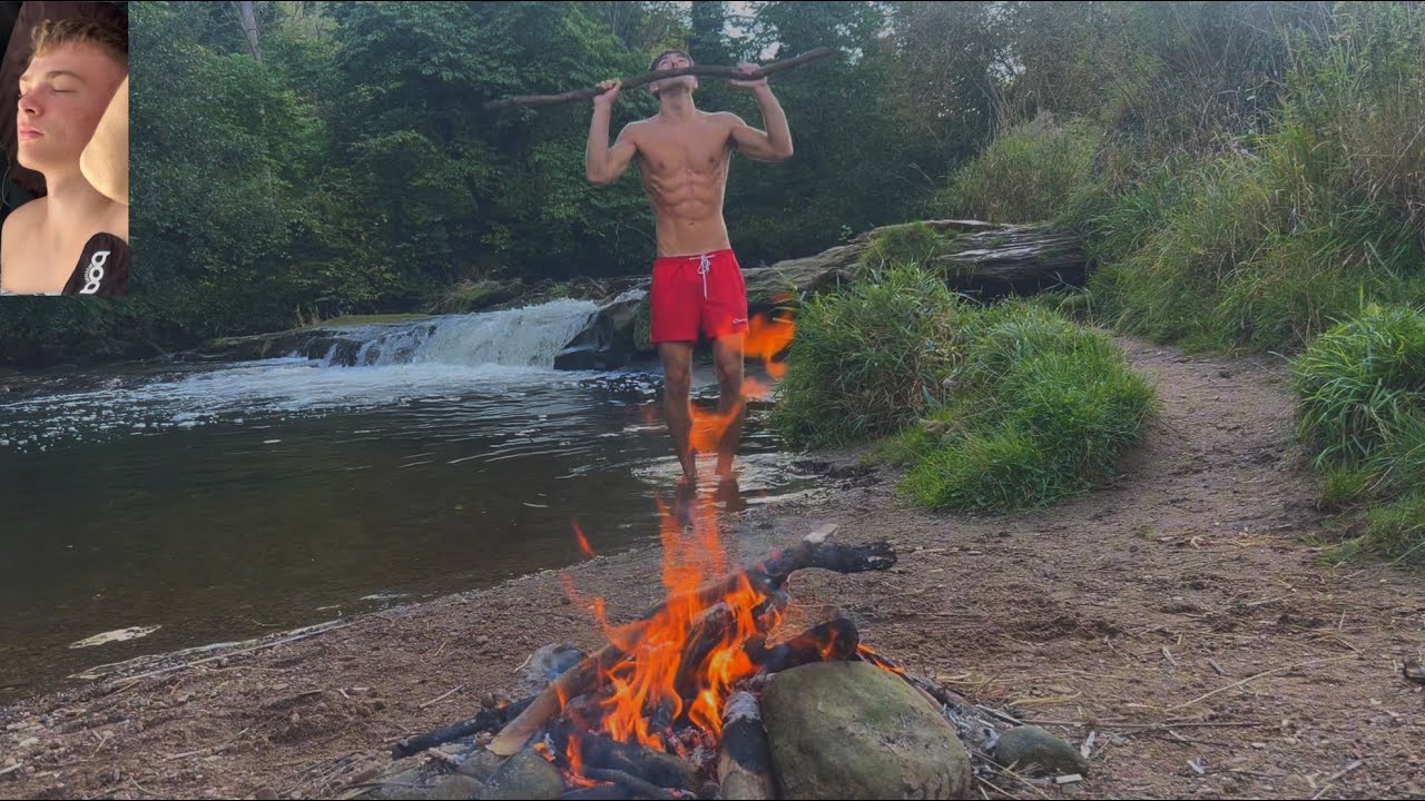 FUNMAXXING at waterfall 