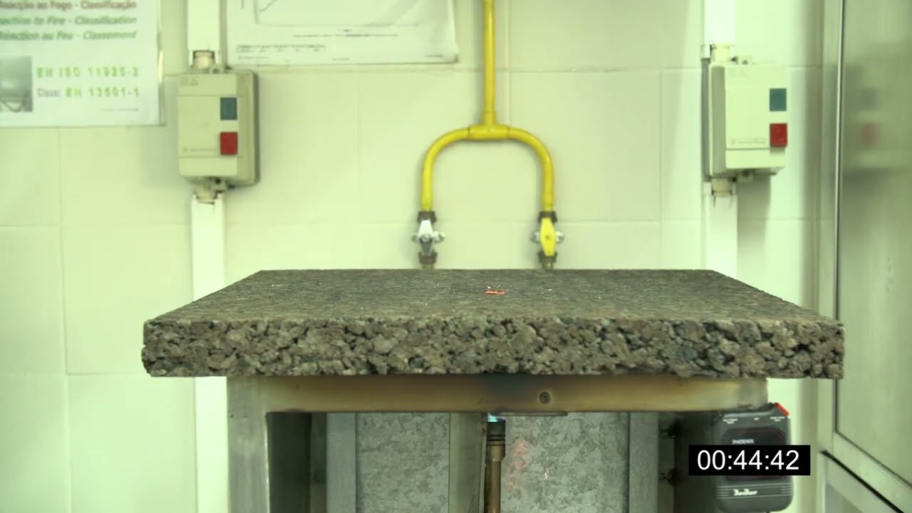 Expanded Cork - 1 hour fire test