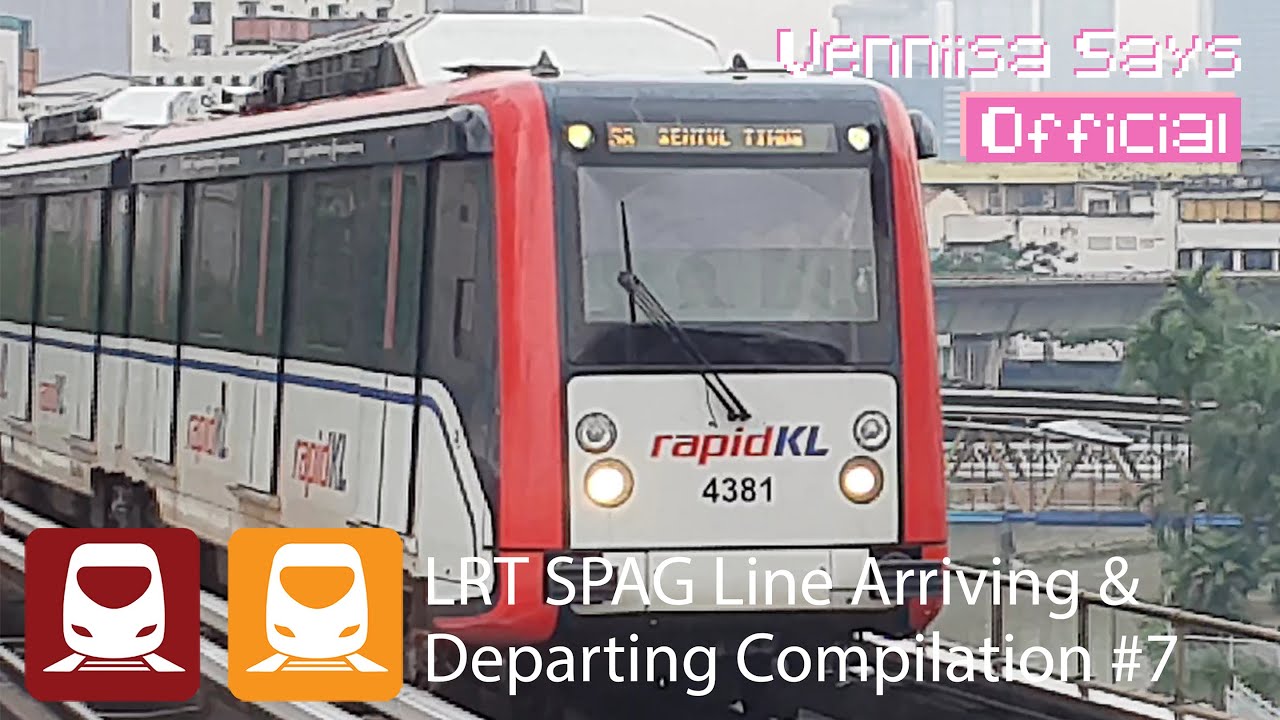 LRT SRI PETALING/AMPANG LINE ARRIVING & DEPARTING COMPILATION #7