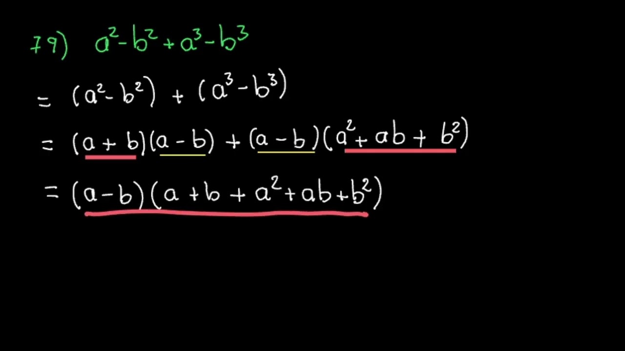 Miscelánea de Factorización  Numerales 78 al 81  Casos combinados