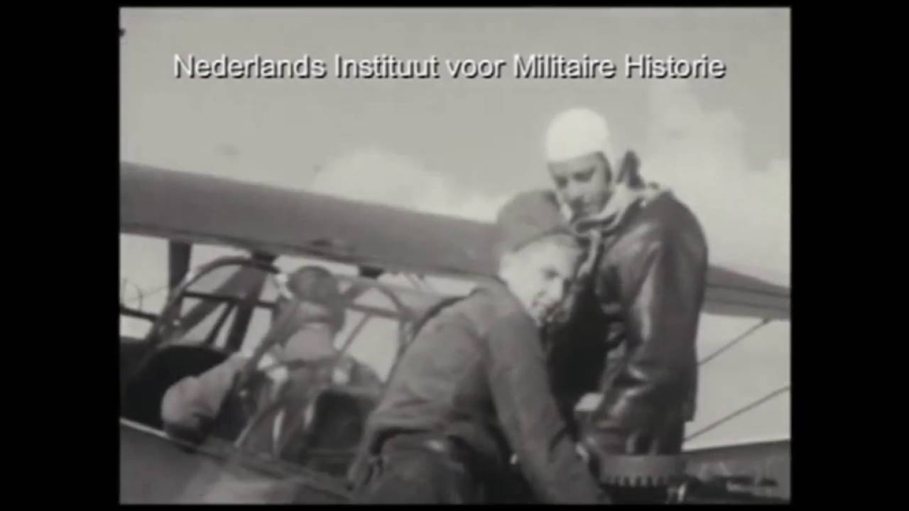 Fokker C.X aircraft crew briefing and takeoff from Bergen airfield, 1939. (no sound)