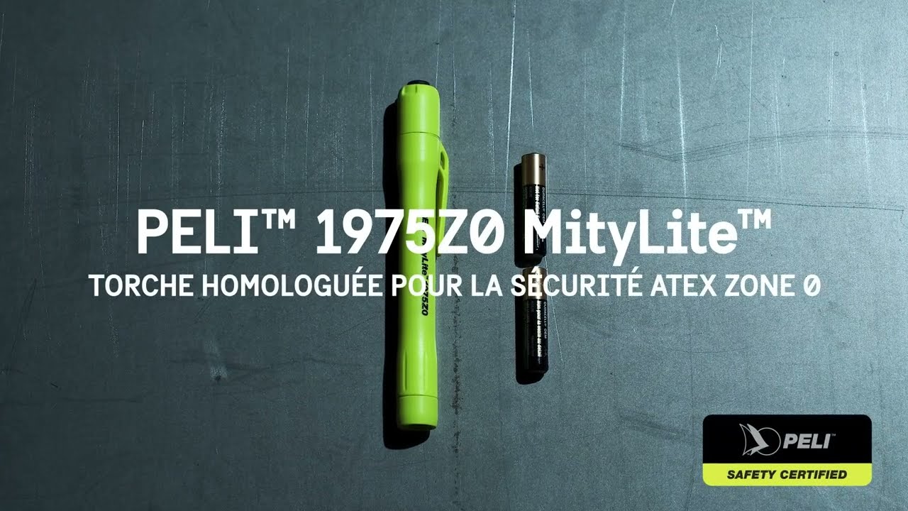 PELI 1975Z0 MityLite - Lampe de poche certifiée pour la sécurité ATEX Zone 0