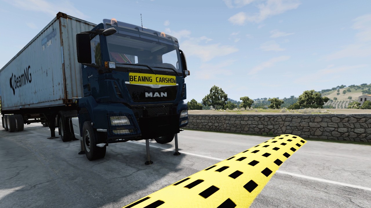 Trucks Cars Vs Massive Speed Bumps – Cars Vs Upside Down Speed Bump - BeamNG Drive #1