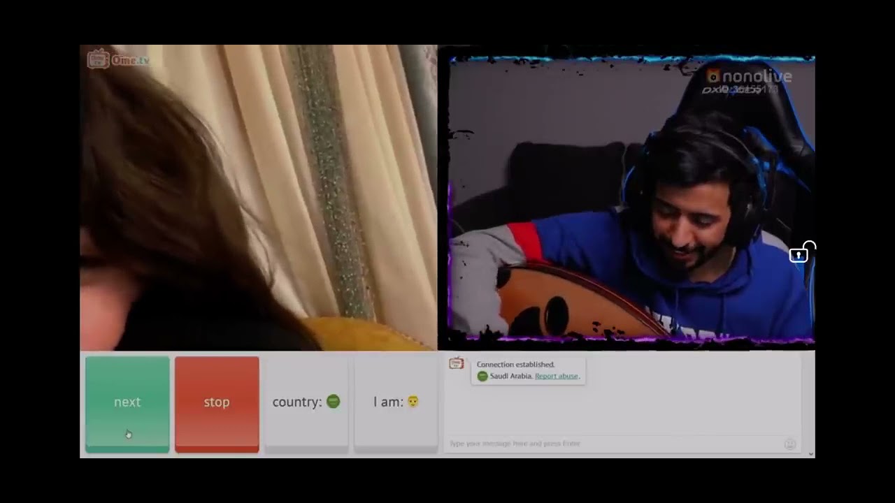 بث سويمي مع نوف وتسأله هل انت متزوج ؟Ome Tv