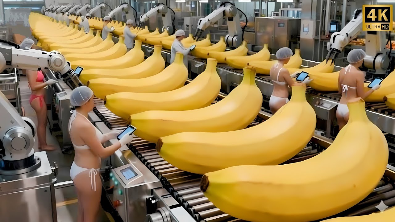 Inside a Modern Banana Purée Factory: From Fresh Bananas to Thick Yellow Purée (Full Process)