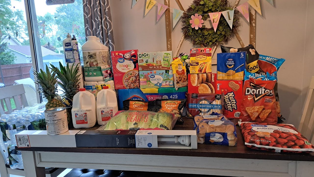 HUGE WALMART AND SAM'S CLUB GROCERY PICKUP SHOPPING ORDER HAUL ON A BUDGE FOOD + NONFOOD ITEMS $254